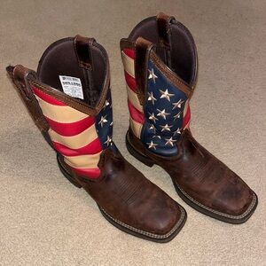 Durango Men’s American Flag Brown Cowboy Boots Size 8.5
